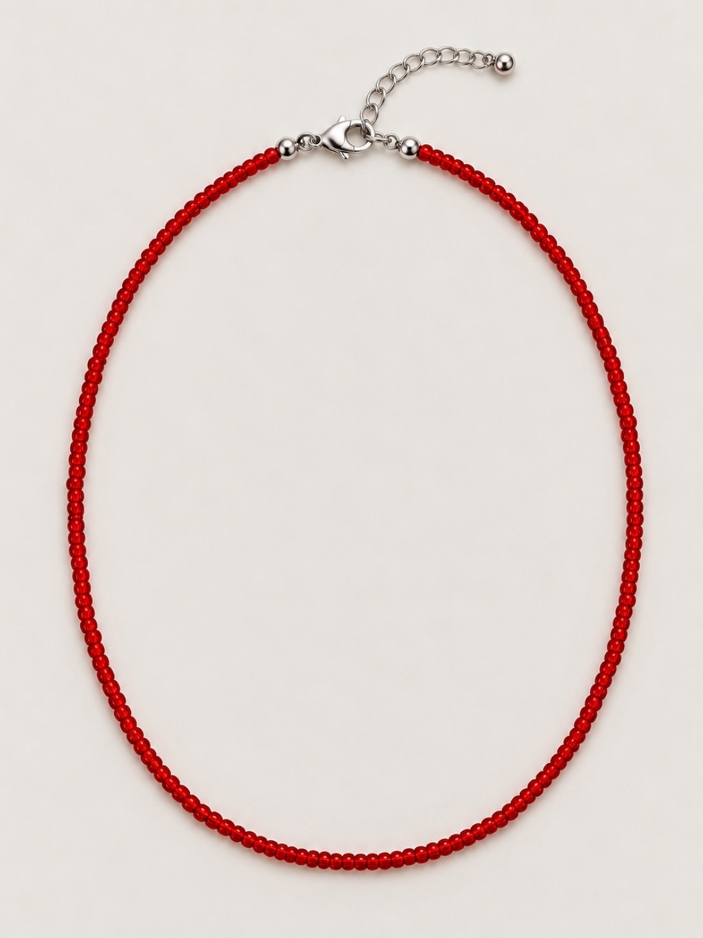 New! Red Beaded Y2K Colorful Dopamine Necklace NWOT
